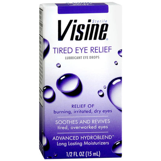 Visine Tired Eye Relief Lubricant Eye Drops, 0.5 Oz