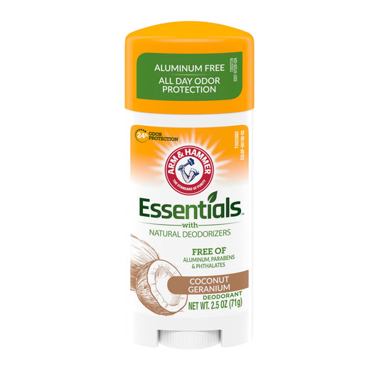 Arm & Hammer Essentials with Natural Deodorizers, Coconut Geranium, 2.5 Oz