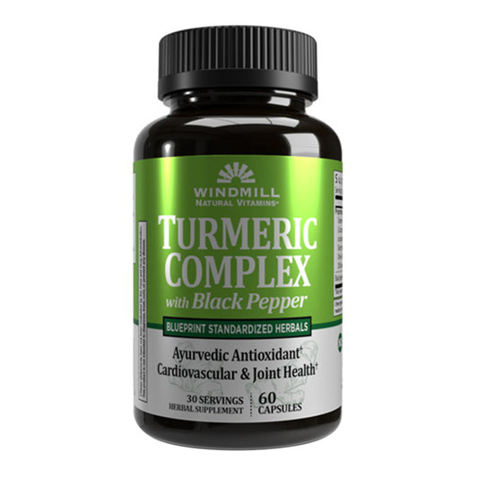 Windmill Natural Vitamins amins Turmeric Complex with Black Pepper Capsules, 60 Ea