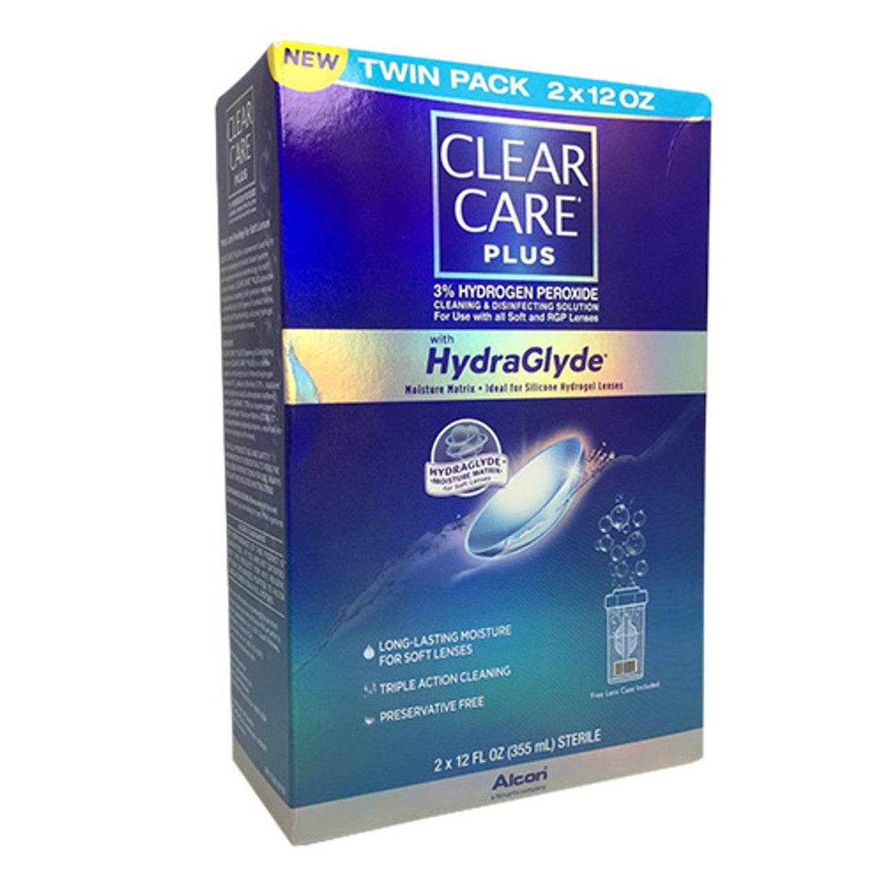 Clear Care Plus Cleaning and Disinfecting Solution With HydraGlyde - 24 oz