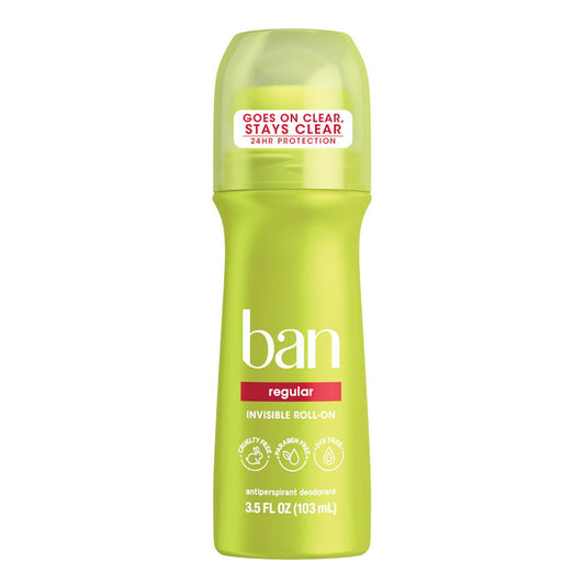 Ban Roll-On Regular Antiperspirant and Deodorant, 3.5 Oz