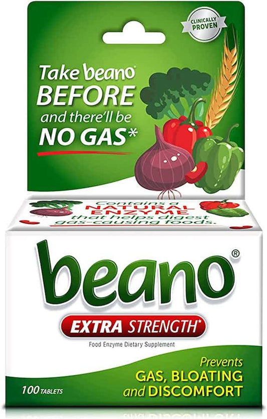 Beano Food Enzyme Supplement Tablets, 100 Ea