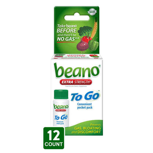 Beano To Go Food Enzyme Dietary Supplement Tablets, 12 Ea