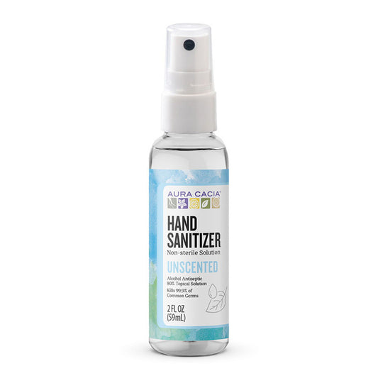 Aura Cacia Hand Sanitizer, Unscented, 2 Oz