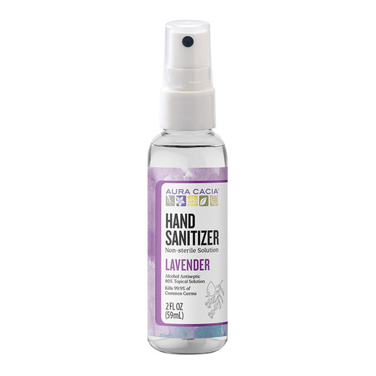 Aura Cacia Hand Sanitizer Spray, Lavender, 2 Oz