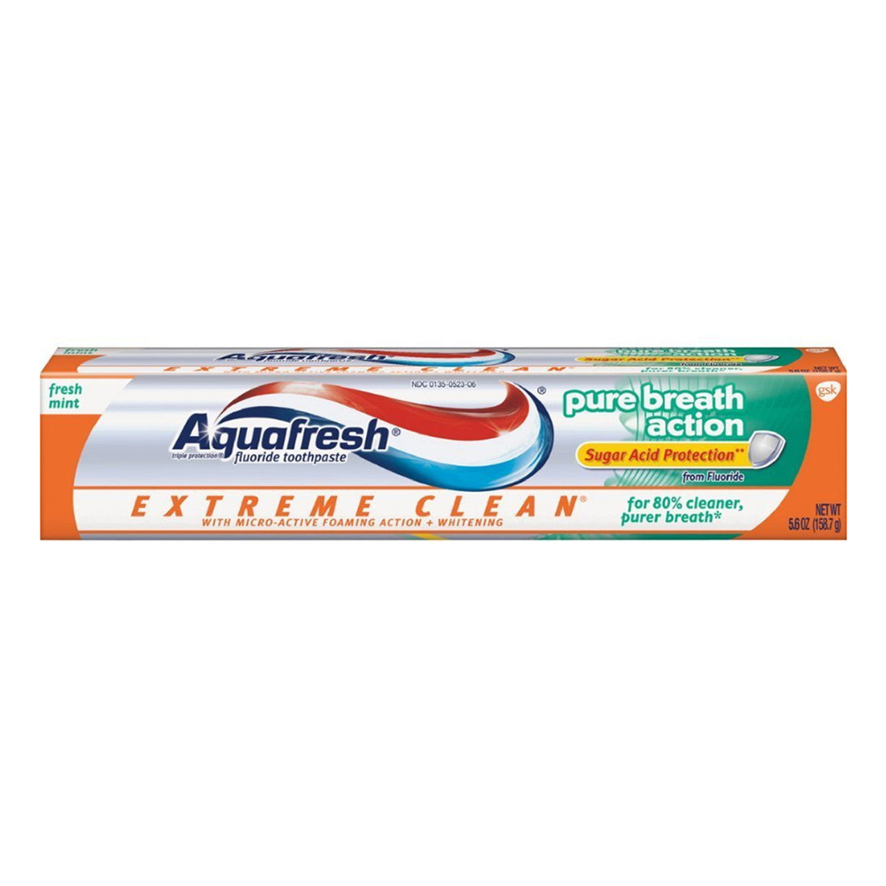 Aquafresh Extreme Clean Pure Breath Action Fluoride Toothpaste, 5.6 Oz