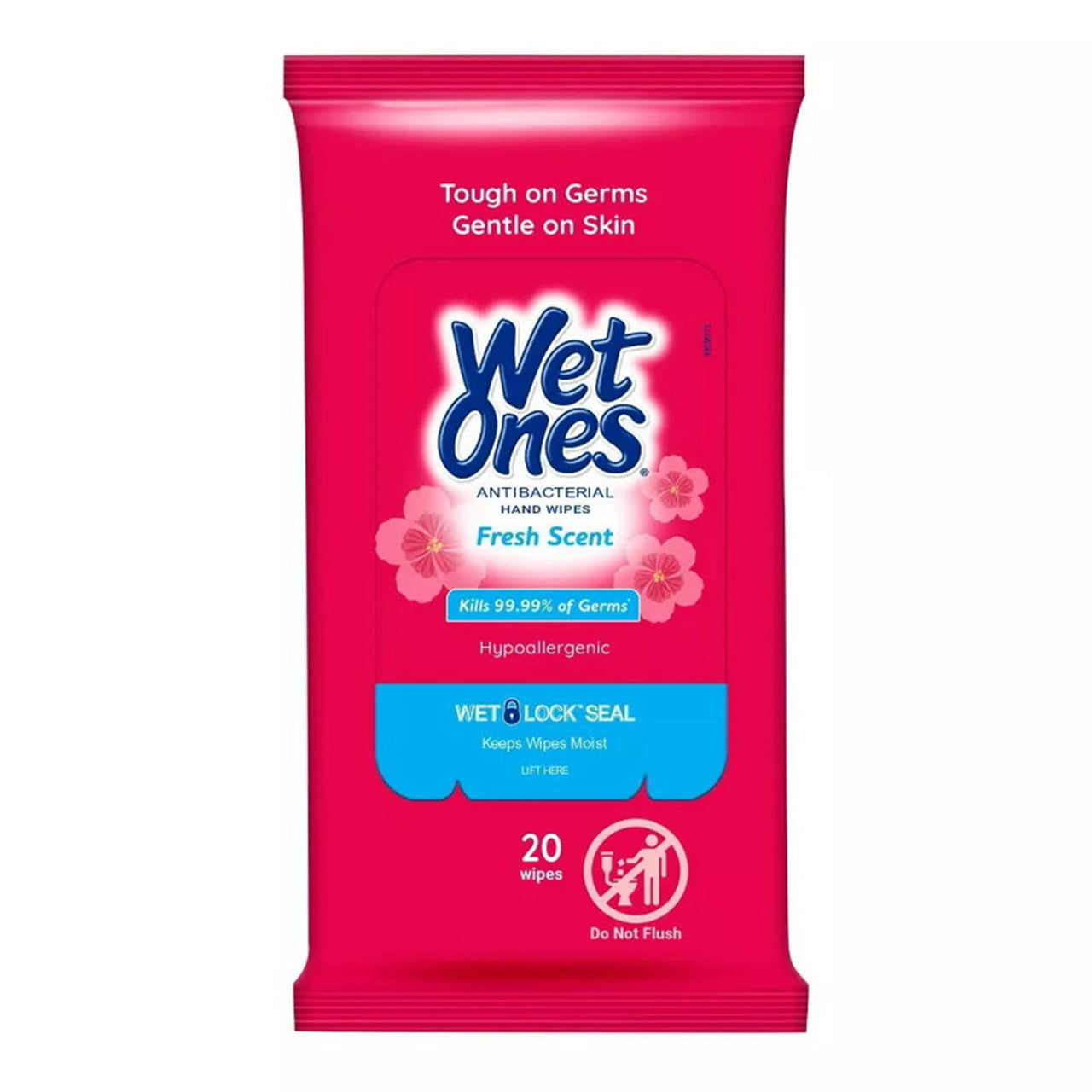 Wet Ones Antibacterial Fresh Scent Hand Wipes, 20 Ea