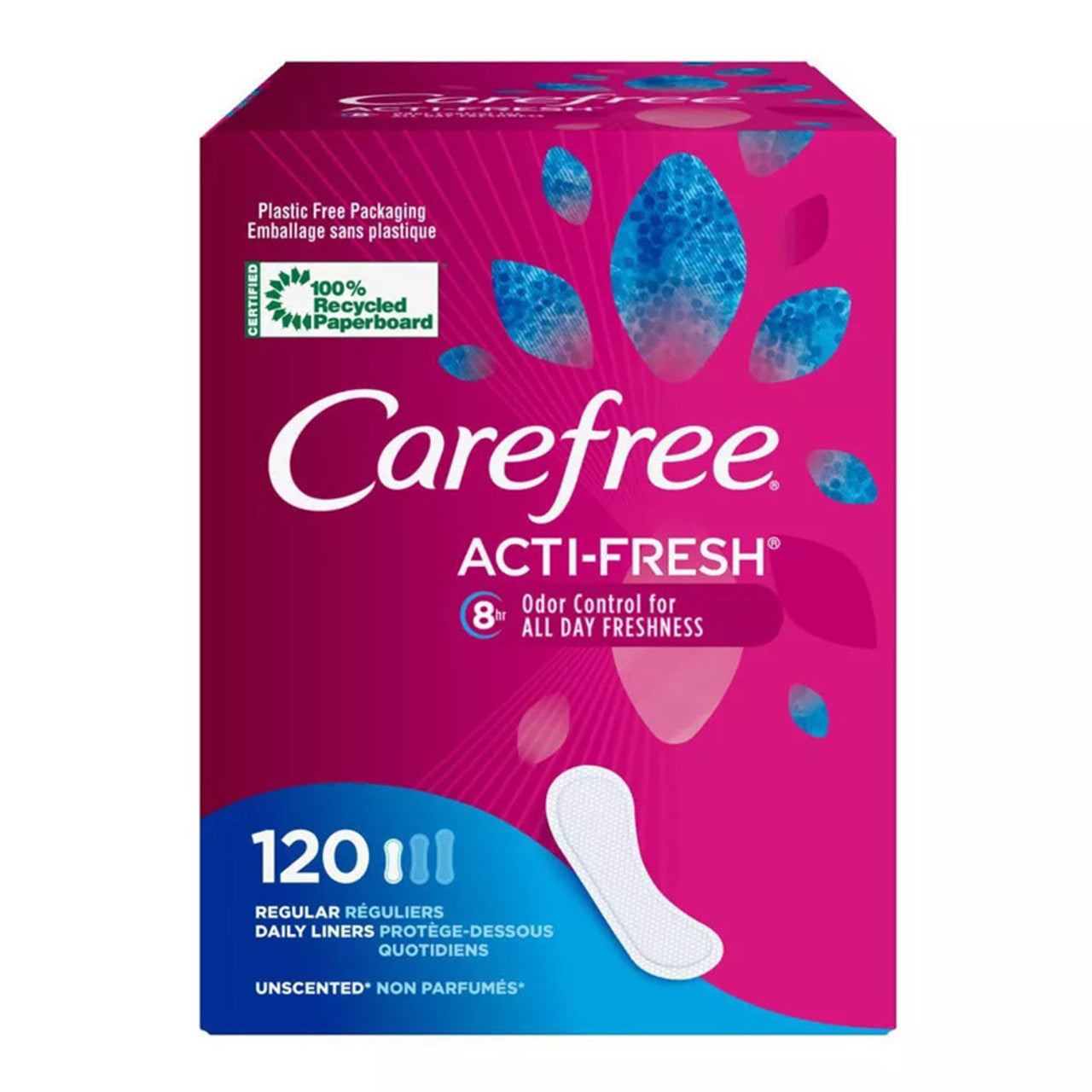 Carefree Acti Fresh Panty Liners, regular, 120 Ea