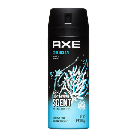 AXE Light Scents Cool Ocean Deodorant Body Spray for Men, 4 Oz
