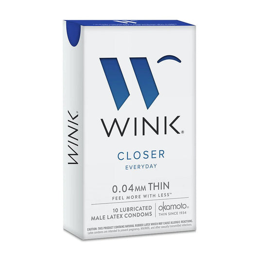 Wink Closer Everyday 0.04 mm Thin Lubricated Condoms, 10 Ea