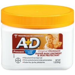 A+D, Original Ointment, Diaper Rash Ointment + Skin Protectant, 1 Lb (454 G)