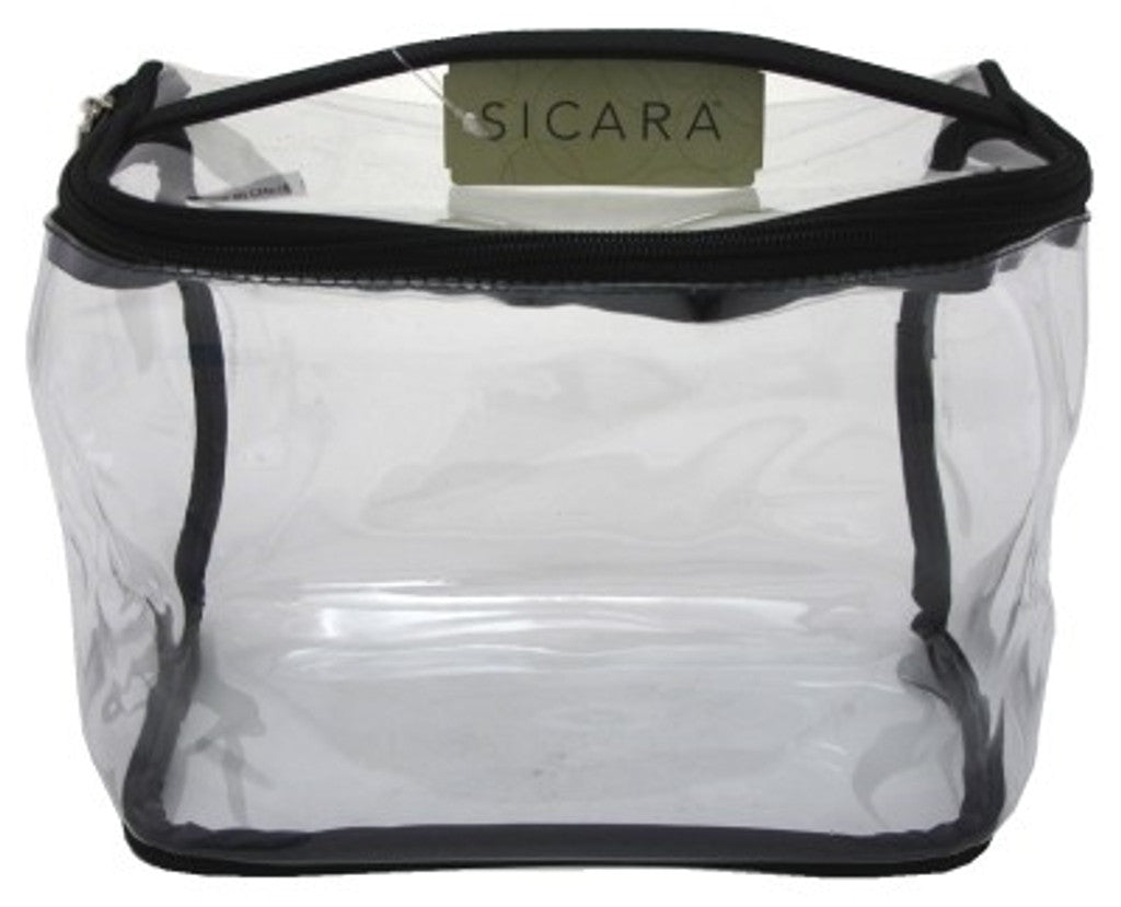 BL Sicara Clear Cosmetic Bag Train Case (6.5X8.5X5) - Pack of 3