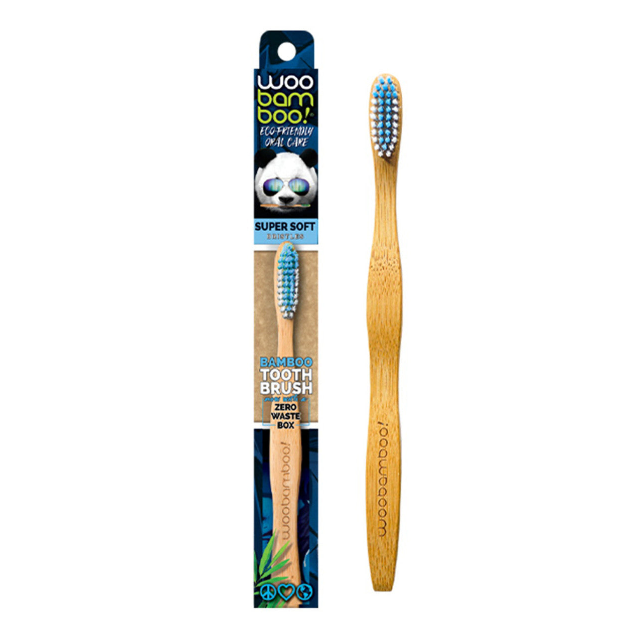 Woo Bamboo Super Soft Adult Toothbrush Zero Waste, 12 Ea