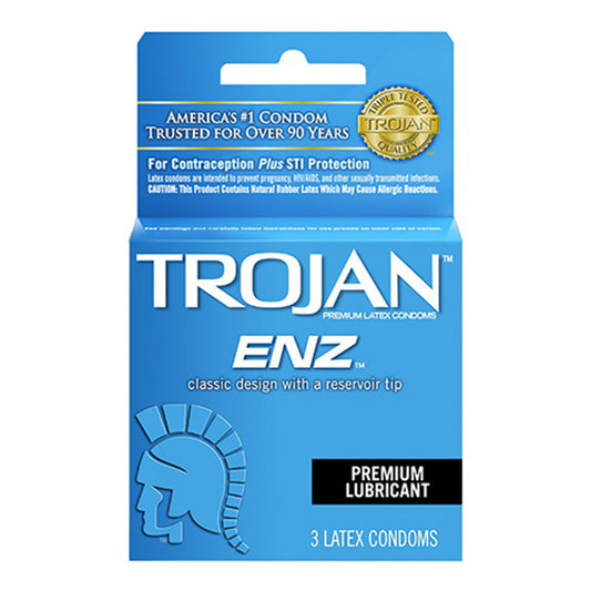Trojan-Enz Lubricated Latex Condoms - 3 Ea