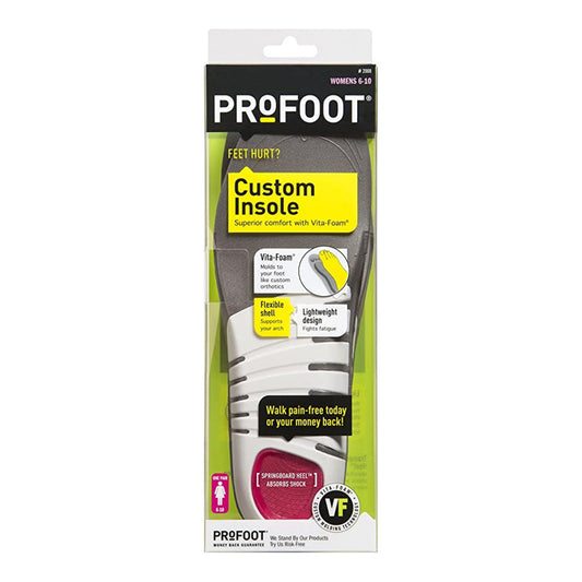 Profoot Custom Insole With Vitamins a-Foam For Womens, Size 6 -10, 1 Pair