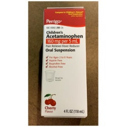 Perrigo Children S Cherry Acetaminophen Oral Suspension 160 Mg/ 5 Ml 4 Fl. Oz.