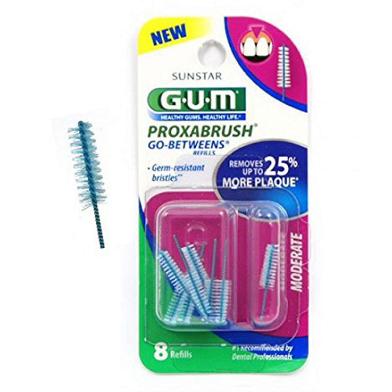 Butler G-U-M Proxabrush Refill, Cylindrical 612Rn - 8 Pc , 1 Ea