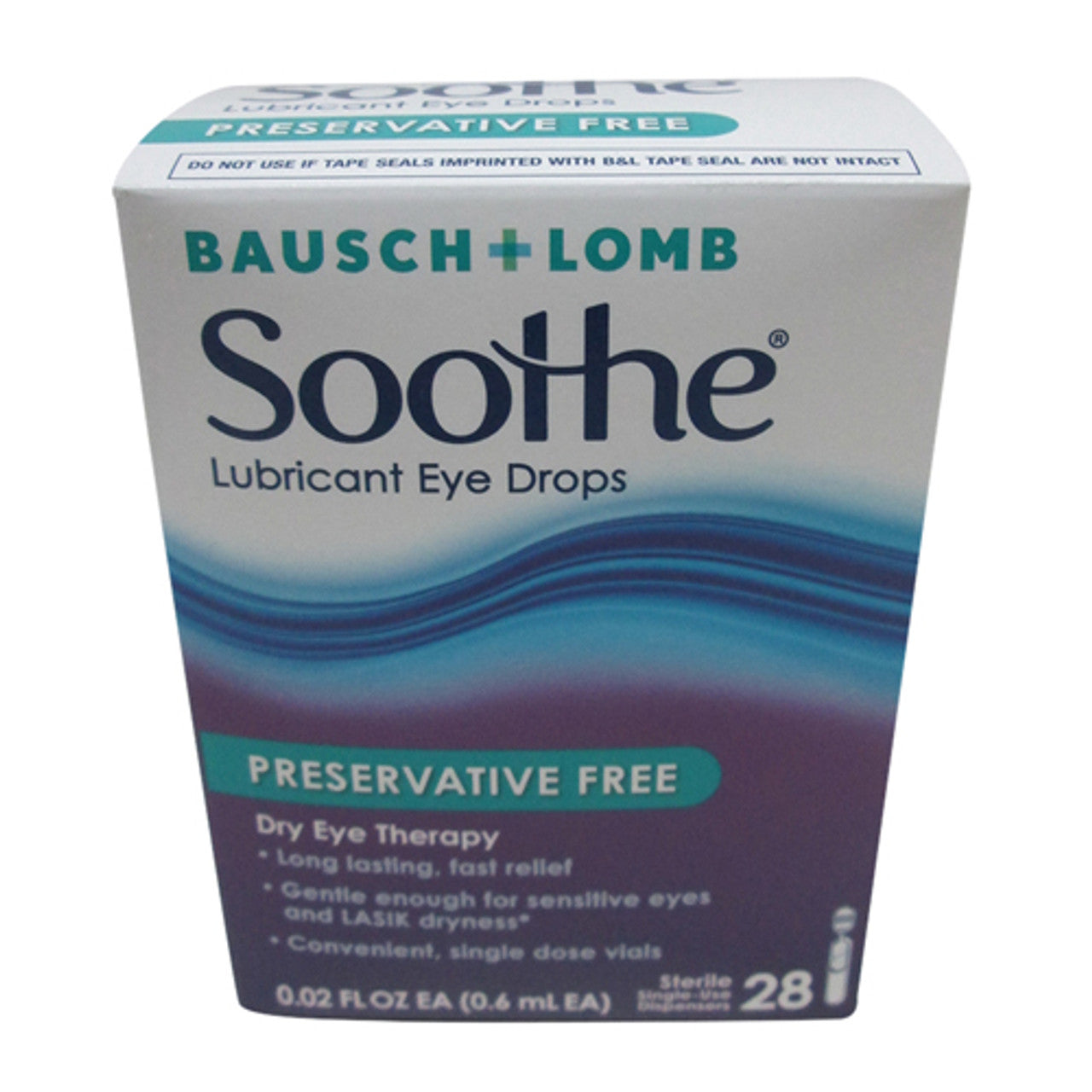 Bausch And Lomb Soothe Lubricant Preservative Free Eye Drops - 0.02 Oz, 28 Dispensers