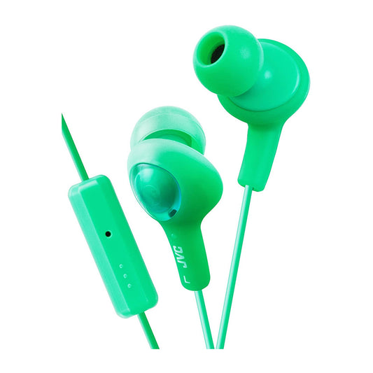JVC Gumy Plus Green Inner Ear Headphones With Remote and Mic, 1 Ea