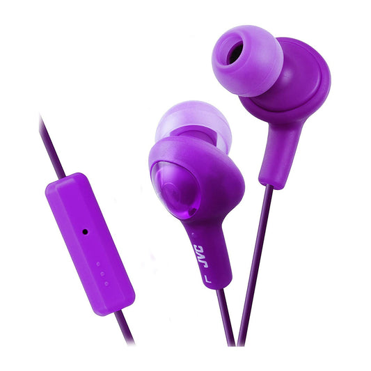 JVC Gumy Plus Violet Inner Ear Headphones With Remote and Mic, 1 Ea