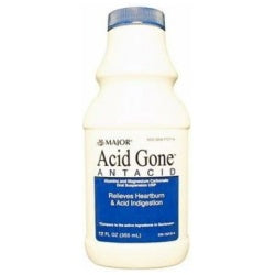 Acid Gone Antacid Liquid 12 Oz by Major Pharmaceuticals