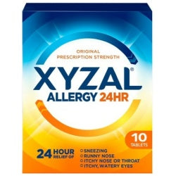 Xyzal OTC 24Hr 5mg Tablet 10ct