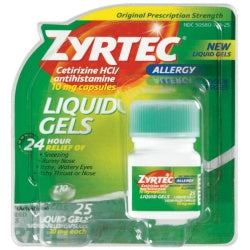 Zyrtec OTC 10mg Liquigel 25ct