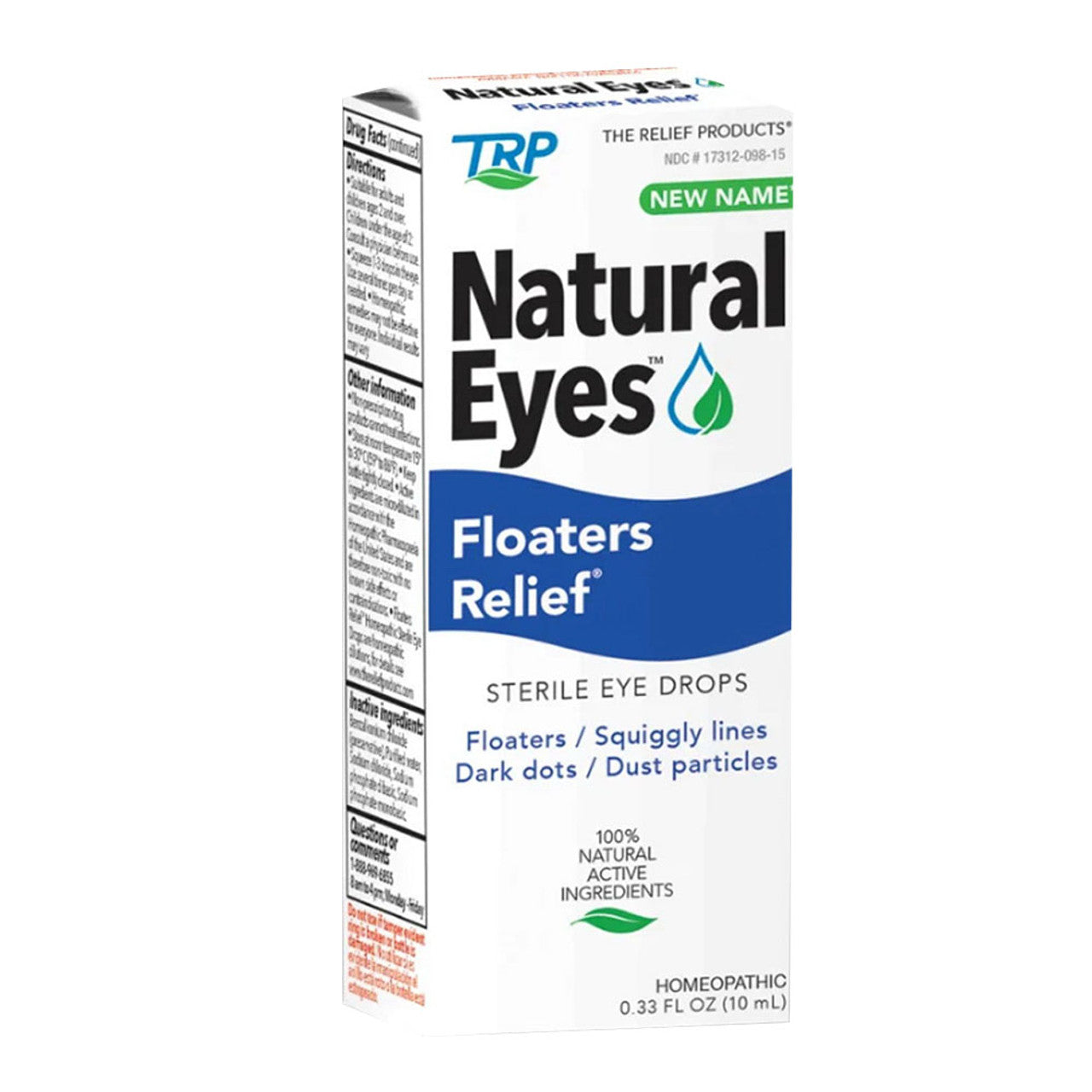 Trp Natural Eyes Floaters Relief Eye Drops, 0.33 Oz