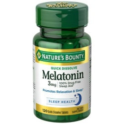 Nature's Bounty Melatonin 3 mg Tablets, 120 Count