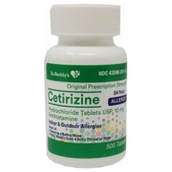 Cetirizine HCL 10 mg Tab 500 by Dr. Reddys