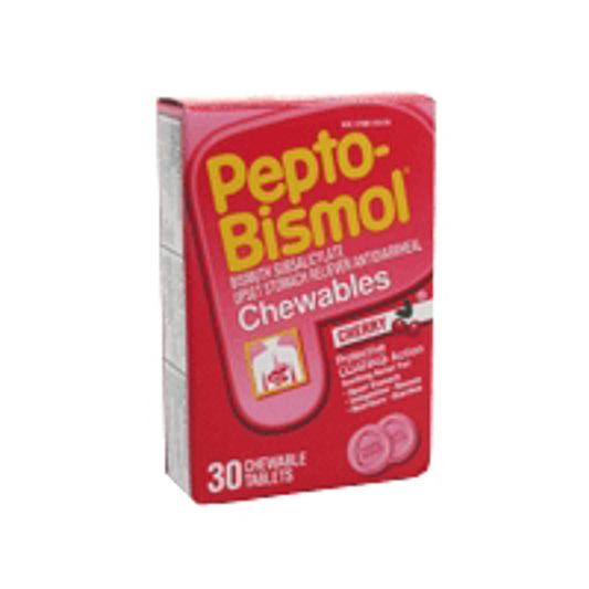 Pepto-Bismol Tablets, Cherry Relieves Heartburn - 30 Each