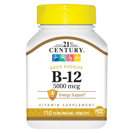 21ST CENTURY Vitamins amin B-12 5000MCG SUBLINGUAL