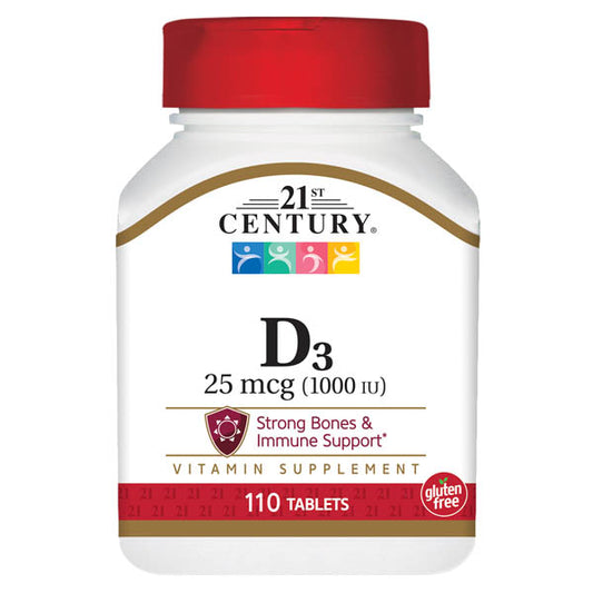 21ST CENTURY Vitamins amin D 1000IU TABLETS