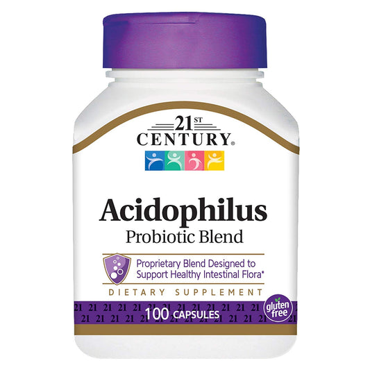 21st Century Acidophilus Priobiotic Blend - 100 tablets Vitalmends
