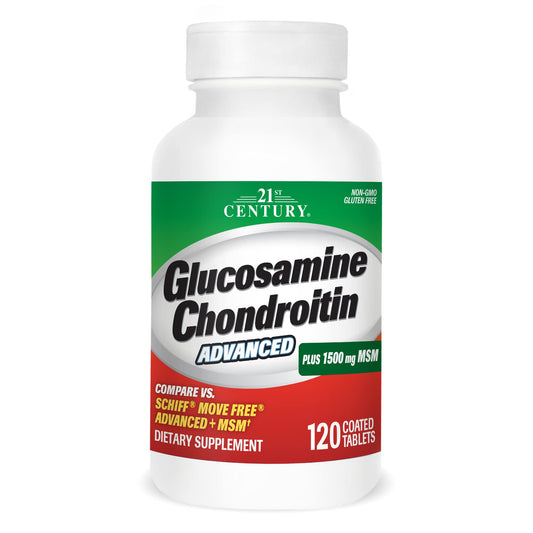 21st Century, Glucosamine Chondroitin Advanced, 120 Coated Tablets Vitalmends
