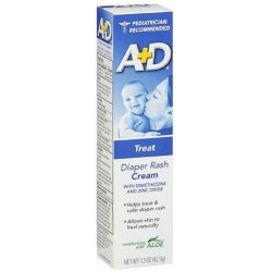 A+D Treat Diaper Rash Cream Baby Skin Care with Zinc Oxide 1.5 Oz Tube