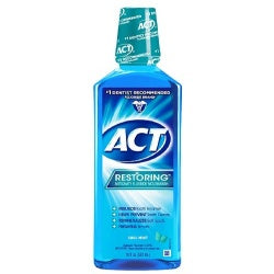 Act Restoring Anticavity Fluoride Mouthwash Cool Splash Mint 18 Oz by Act