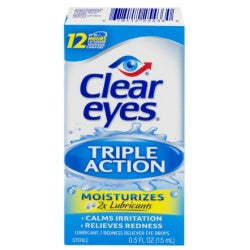 Clear Eyes Triple Action Relief, 0.5 oz