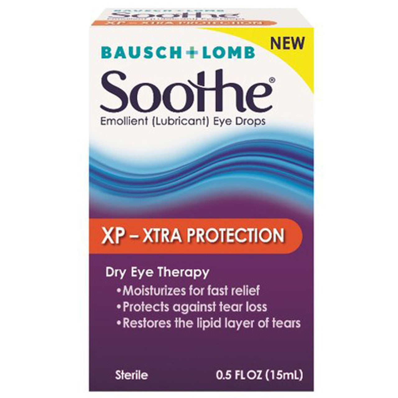 Bausch And Lomb Soothe Emollient Lubricant Eye Drops, Xtra Protection - 0.5 Oz