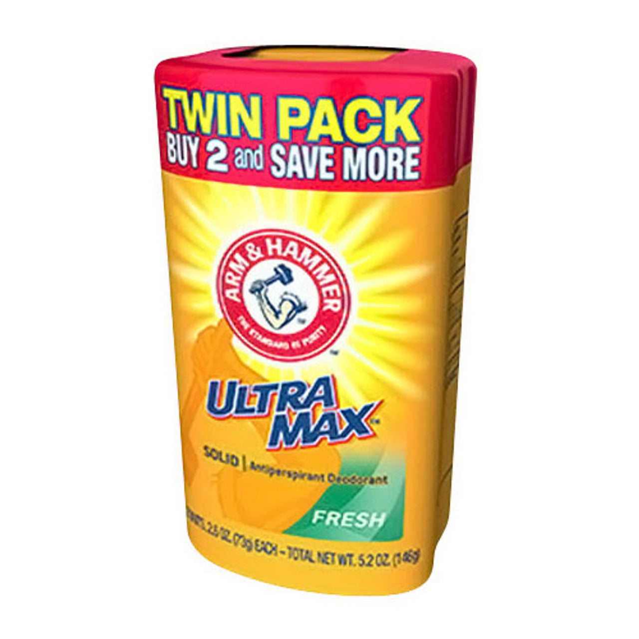 Arm & Hammer Ultramax Solid Antiperspirant And Deodorant, Fresh - 2.6 Oz, 2 Ea