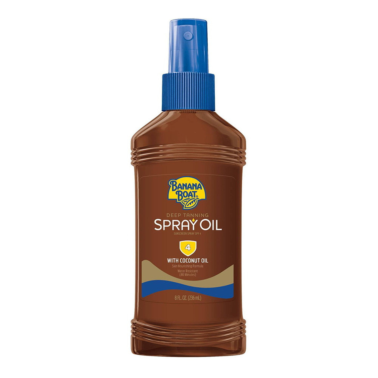 Banana Boat Deep Tanning Oil Sunscreen Pump Spray, SPF 4, 8 Oz