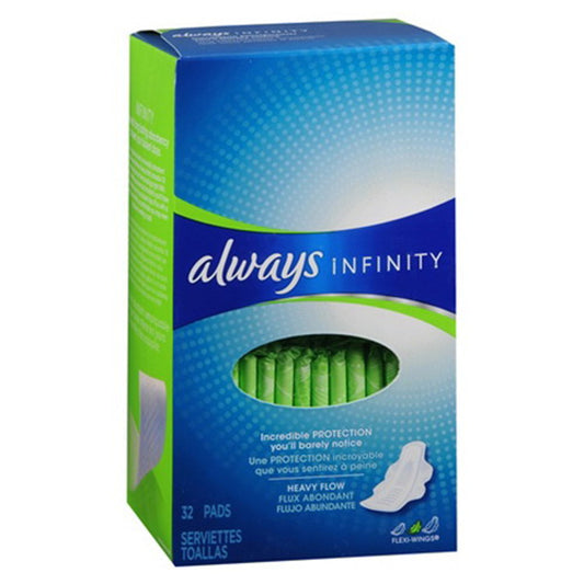 Always Infinity Heavy Flow Pads With Revolutionary Wings - 32 Pads