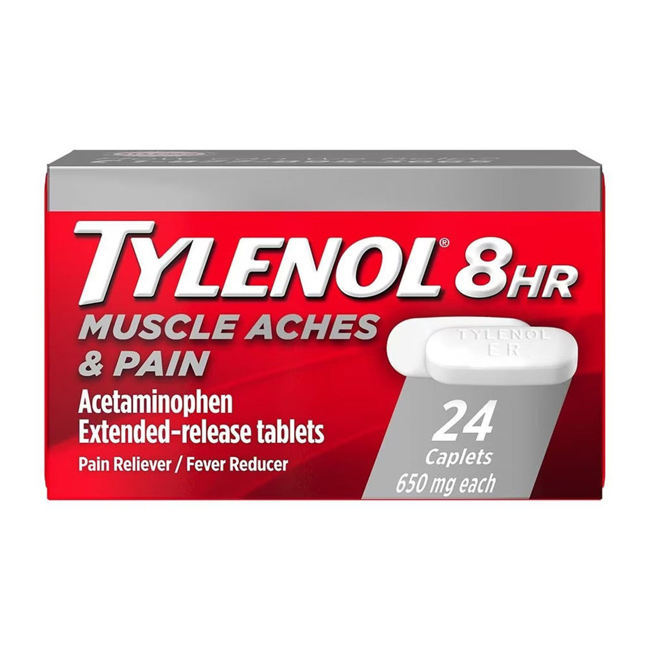 Tylenol 8 Hr Muscle Aches And Pains Capsules, 24 Ea