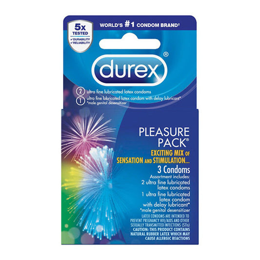 Durex Pleasure Pack Lubricants, 30042 - 3 Ea, 6 Pack