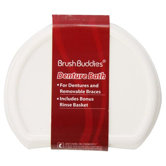 Brush Buddies Denture Bath For Dentures And Removable Braces - 1 Ea