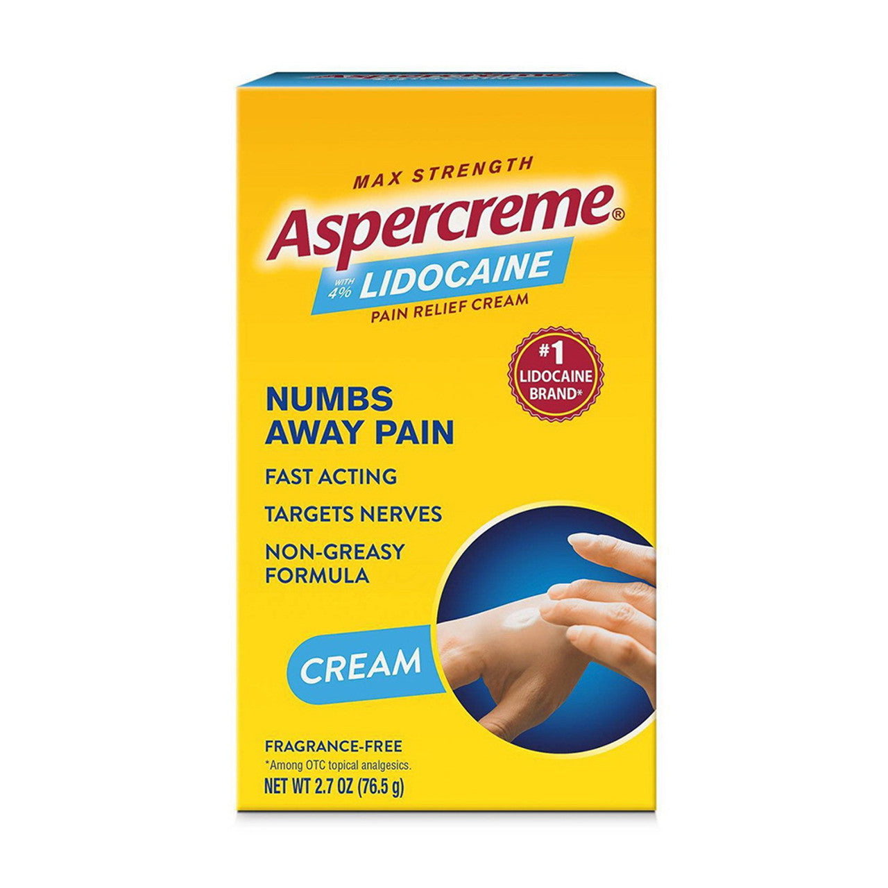 Aspercreme Lidocaine Pain Relieving Creme, 2.7 Oz