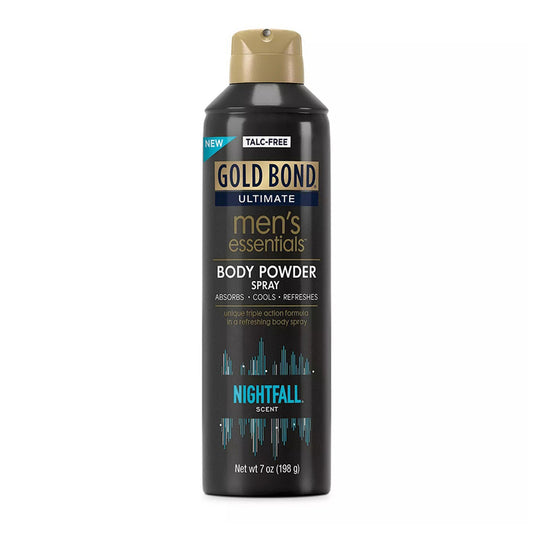 Gold Bond Men's Essentials Body Powder Spray Nightfall Scent, 7 Oz