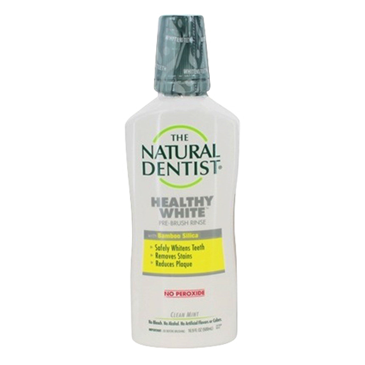 The Natural Dentist Pre-Brush AntigingiVitamins is Whitening Mouth Rinse, Clean Mint - 16 Oz