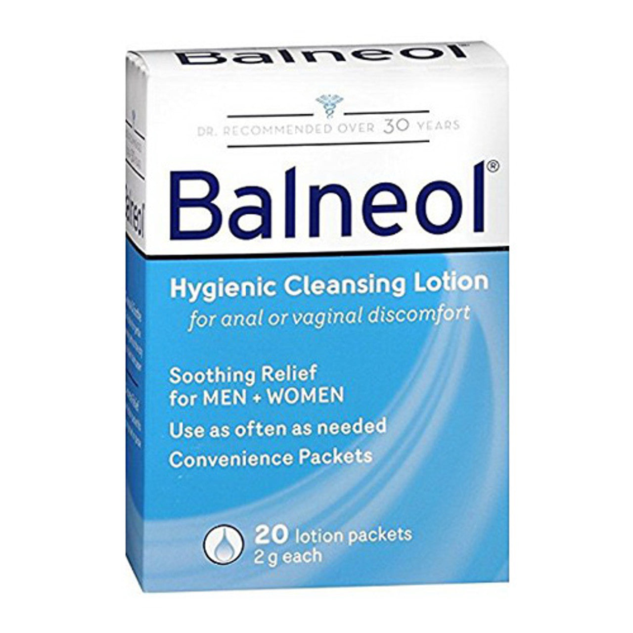 Balneol Hygienic Cleansing Lotion For Scrotal Or Vaginal Itching, Convenience Packets - 20 Ea