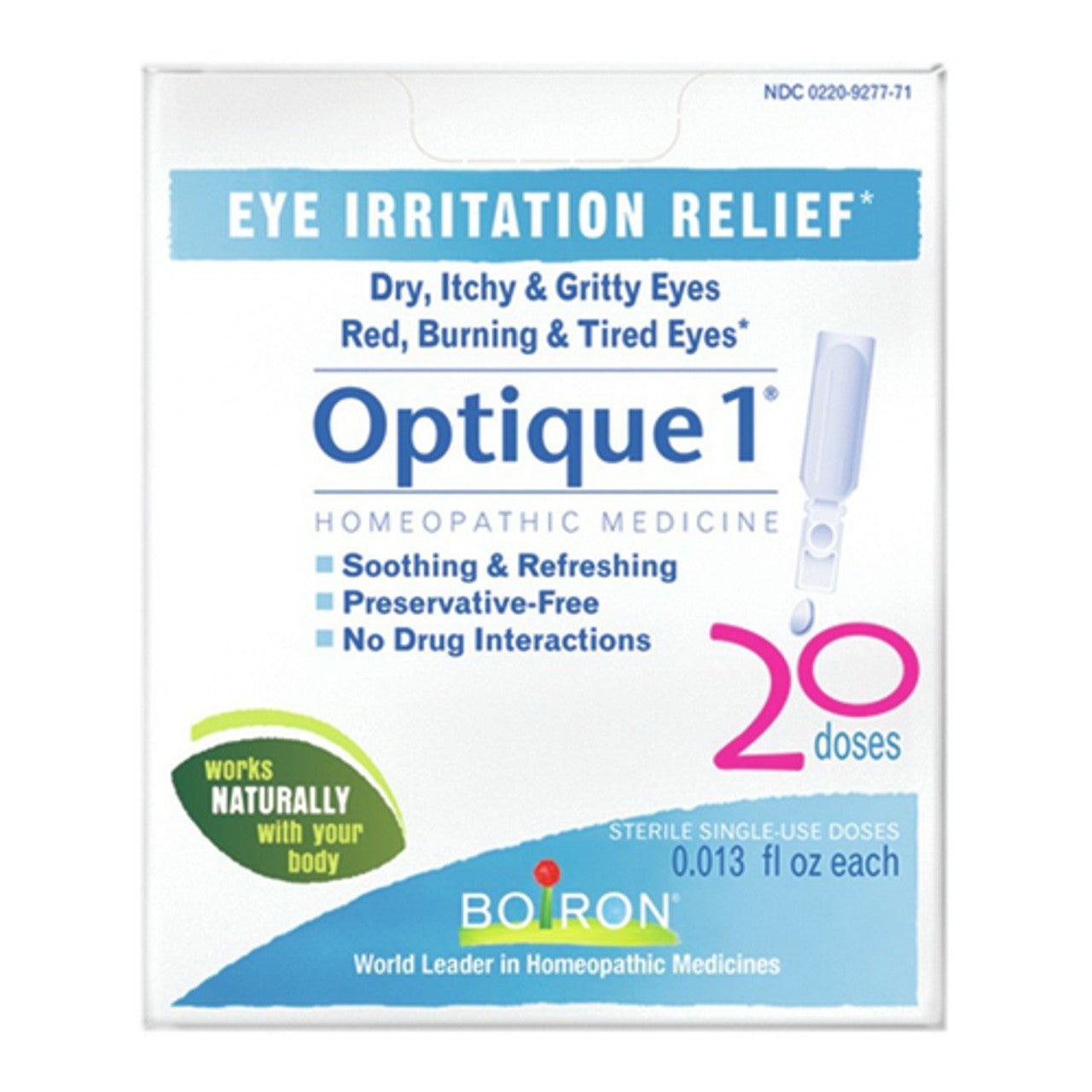 Boiron Optique 1 Eye Irritation Drops, Single-Use Doses - 20 Ea